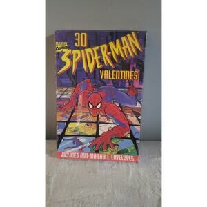 Vintage Marvel Spider-Man Valentines Sealed Box 30 Valentines Paper Magic Group